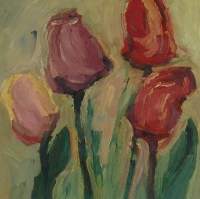 Frühling Tulpen II, 2015, 30x30 cm