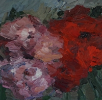 Rote Rosen, 30 x 30 cm